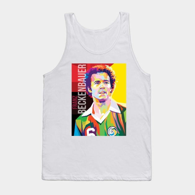 Franz Beckenbauer football legend Tank Top by Mulyadi Walet